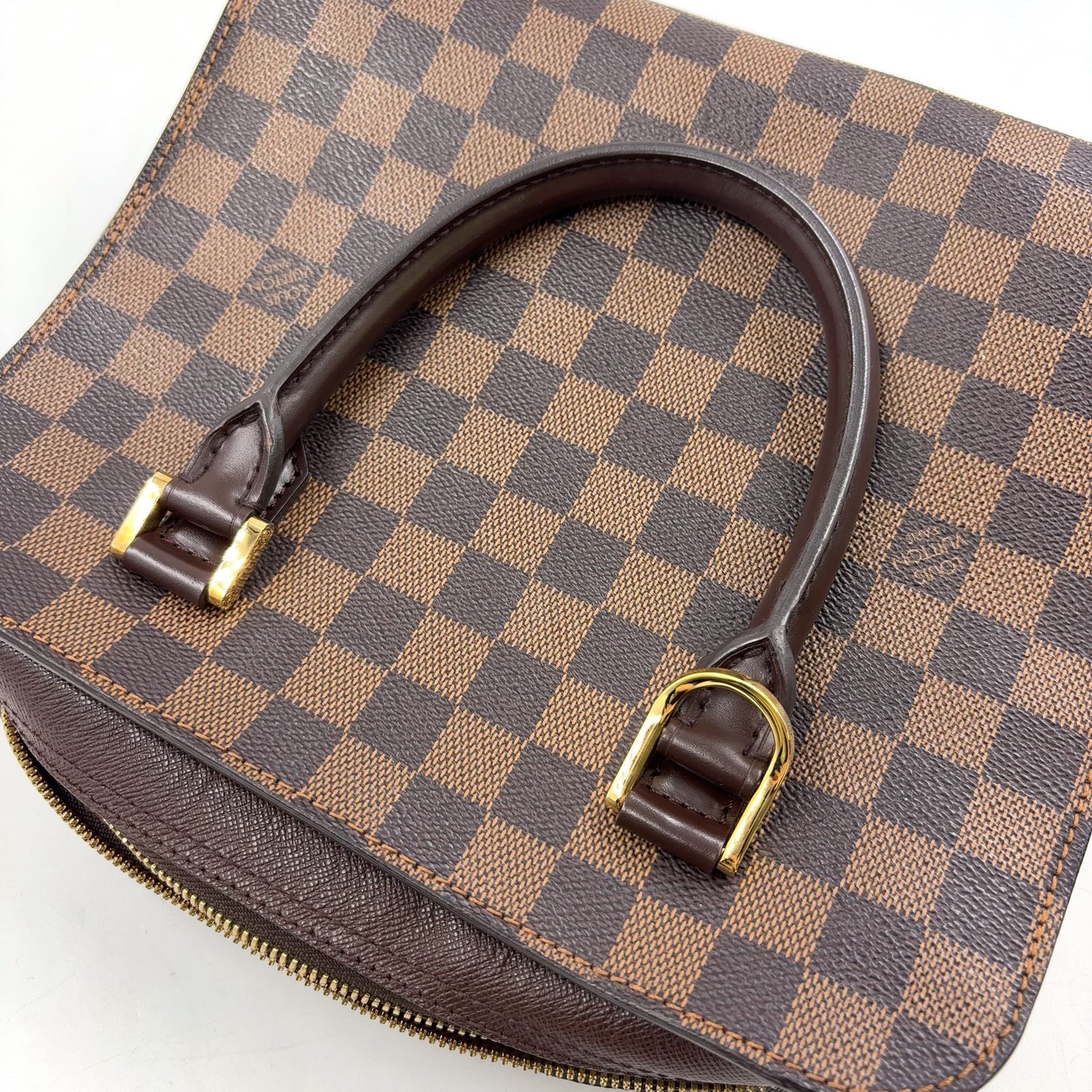 新着】LOUIS VUITTON トリアナ ダミエエベヌ ダミエエベヌ レザー、PVC