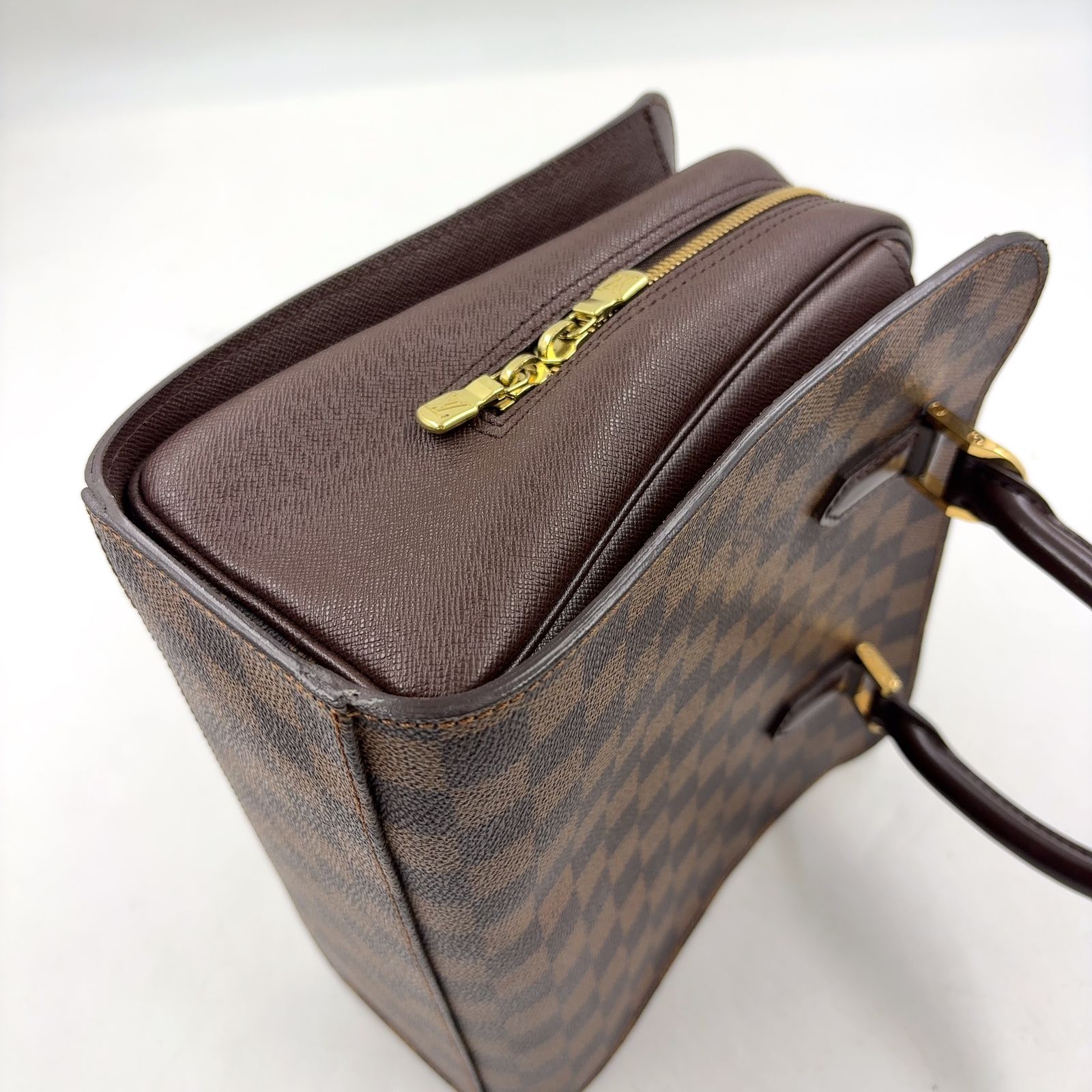 新着】LOUIS VUITTON トリアナ ダミエエベヌ ダミエエベヌ レザー、PVC
