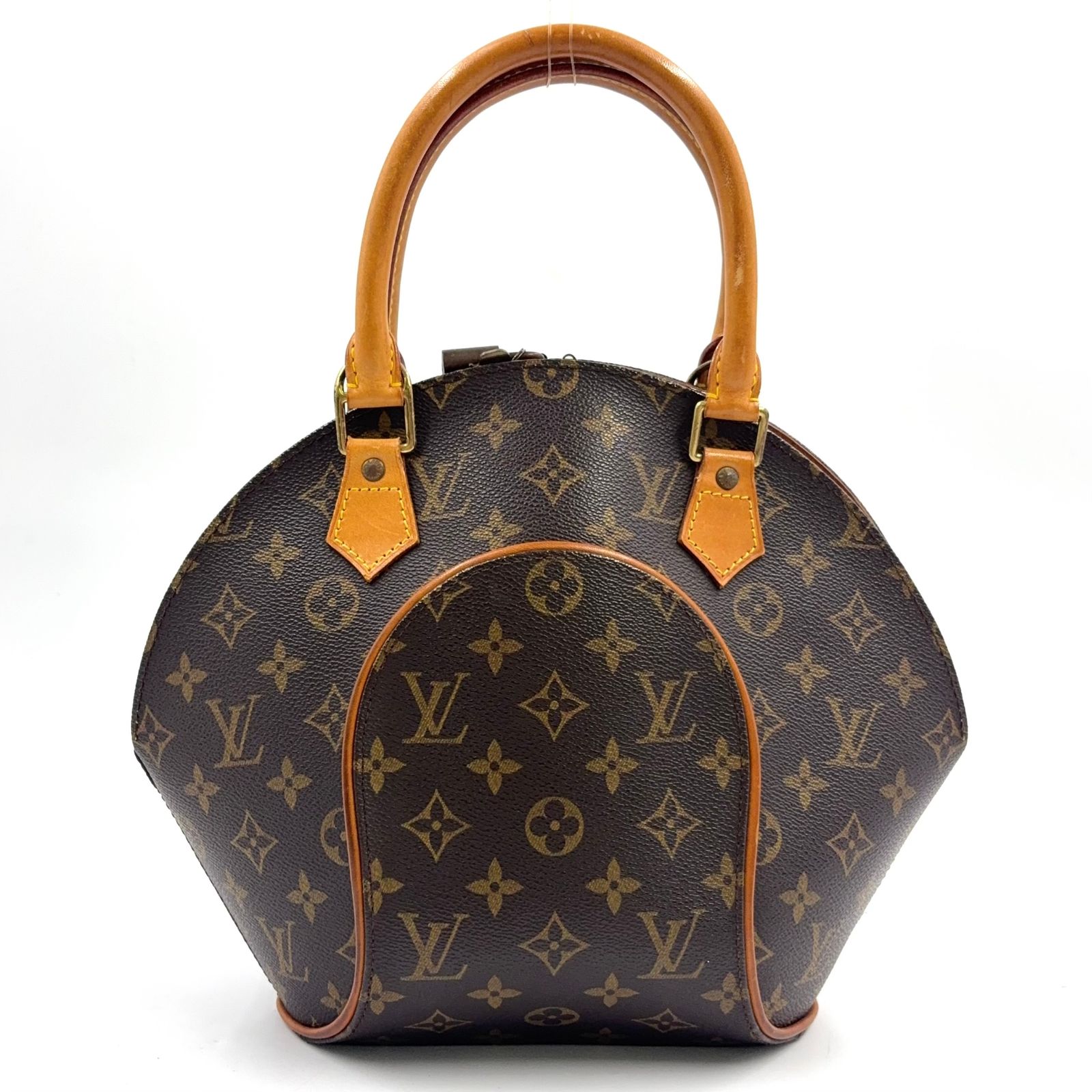 【新着】LOUIS VUITTON エリプスPM モノグラム レザー、PVC ブラウン ハンドバッグ ゴールド M51127