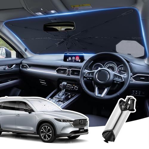 2026新設計 マツダ CX-8 専用 傘型サンシェード フロント 遮光断熱 UVカット KG5P/KG2P型 車用サンシェード 完全遮光 吸盤固定補助 取付簡単 暑さ対策 車中泊 CX-8 カスタム 内装 パーツ アクセサリーts 233479cf 5,698円