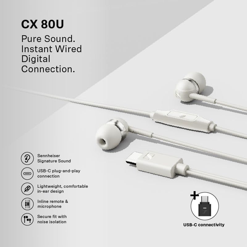 ふるさと納税ゼンハイザー(Sennheiser) 有線イヤホン CX 80U ホワイト