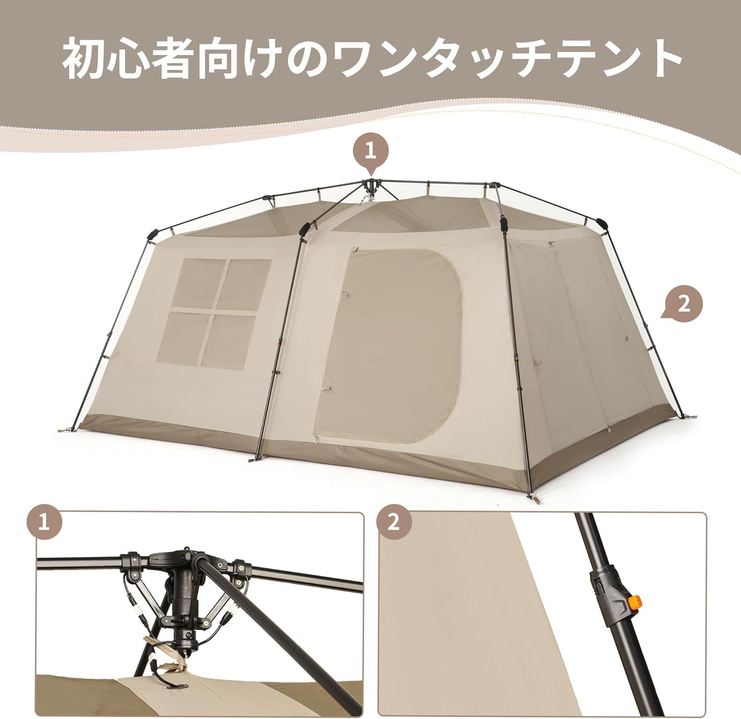 Naturehike公式ショップ ワンタッチ テント Ti Black新型素材