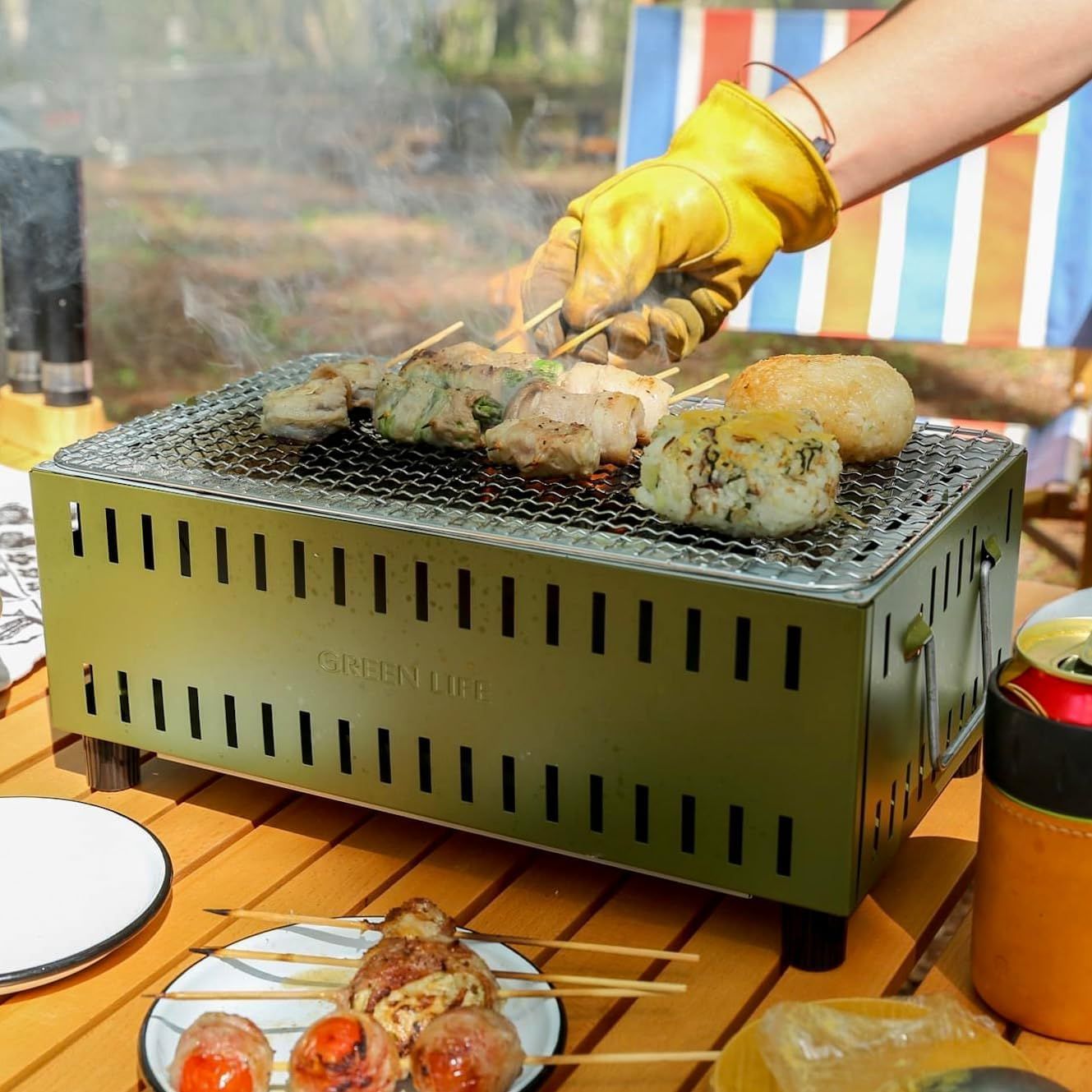 グリーンライフ(GREEN LIFE) 日本製 バーベキュー BBQ コンパクト卓上