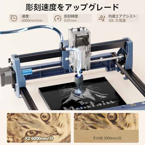 N◆WAINLUX X2 5W レーザー刻印機、ミニレーザー彫刻機,windows/Mac対応 iOS/Android接続用 アプリ操作 使用寿命連続10,000時間以上, DIYプレゼント,木材、革、シリコン紙、ガラス向け,レーザークラス1 c457d84c