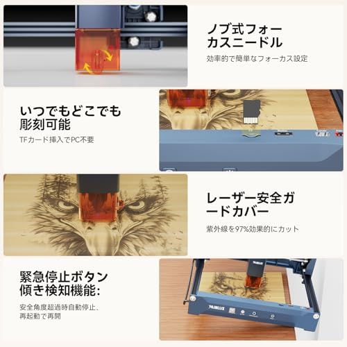 N◆WAINLUX X2 5W レーザー刻印機、ミニレーザー彫刻機,windows/Mac対応 iOS/Android接続用 アプリ操作 使用寿命連続10,000時間以上, DIYプレゼント,木材、革、シリコン紙、ガラス向け,レーザークラス1 c457d84c