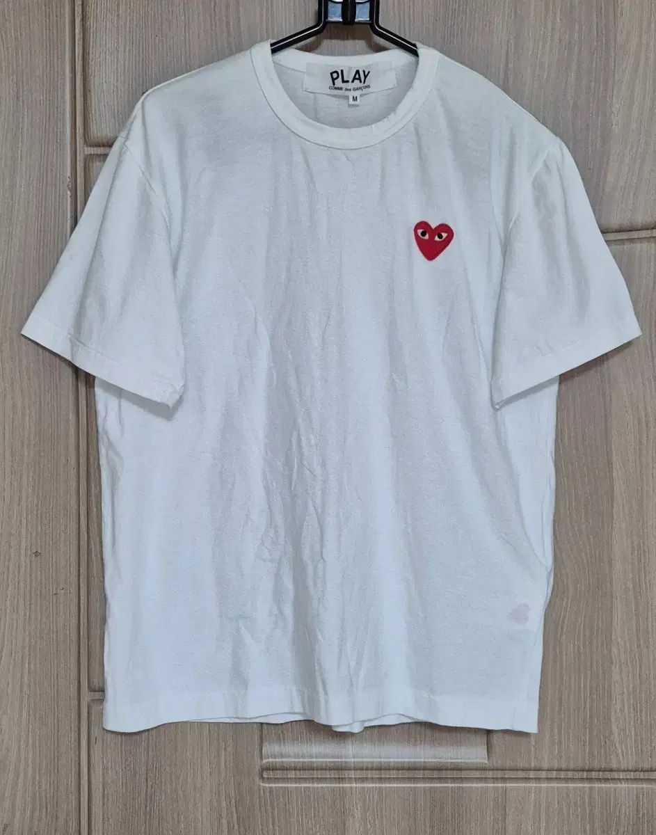 COMME des GARCONS コム・デ・ギャルソン PLAY(プレイ) ハート ロゴ 半袖Tシャツ (レディース) M