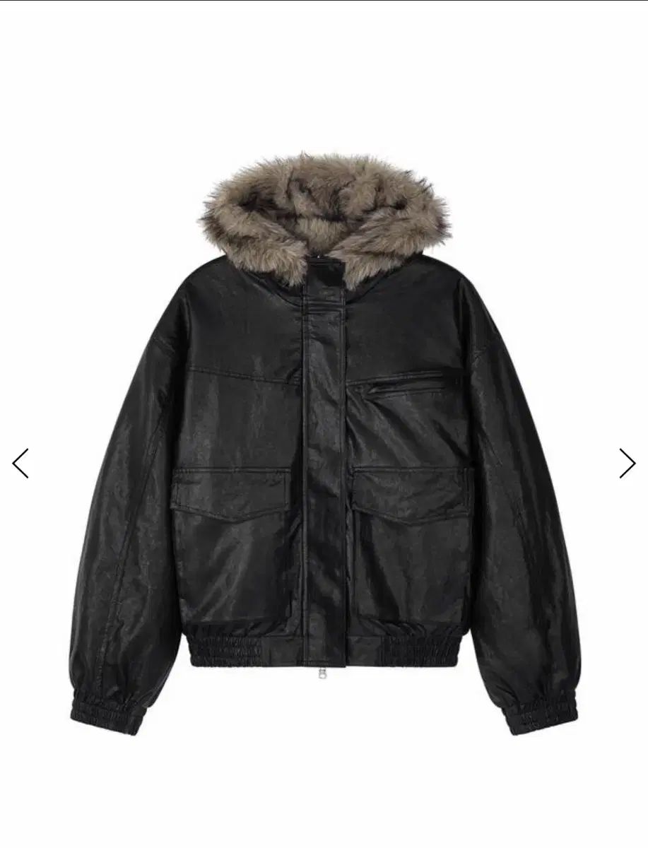 サンドリック REVERSIBLE FUR LEATHER JUMPER_BEIGE / BLACK