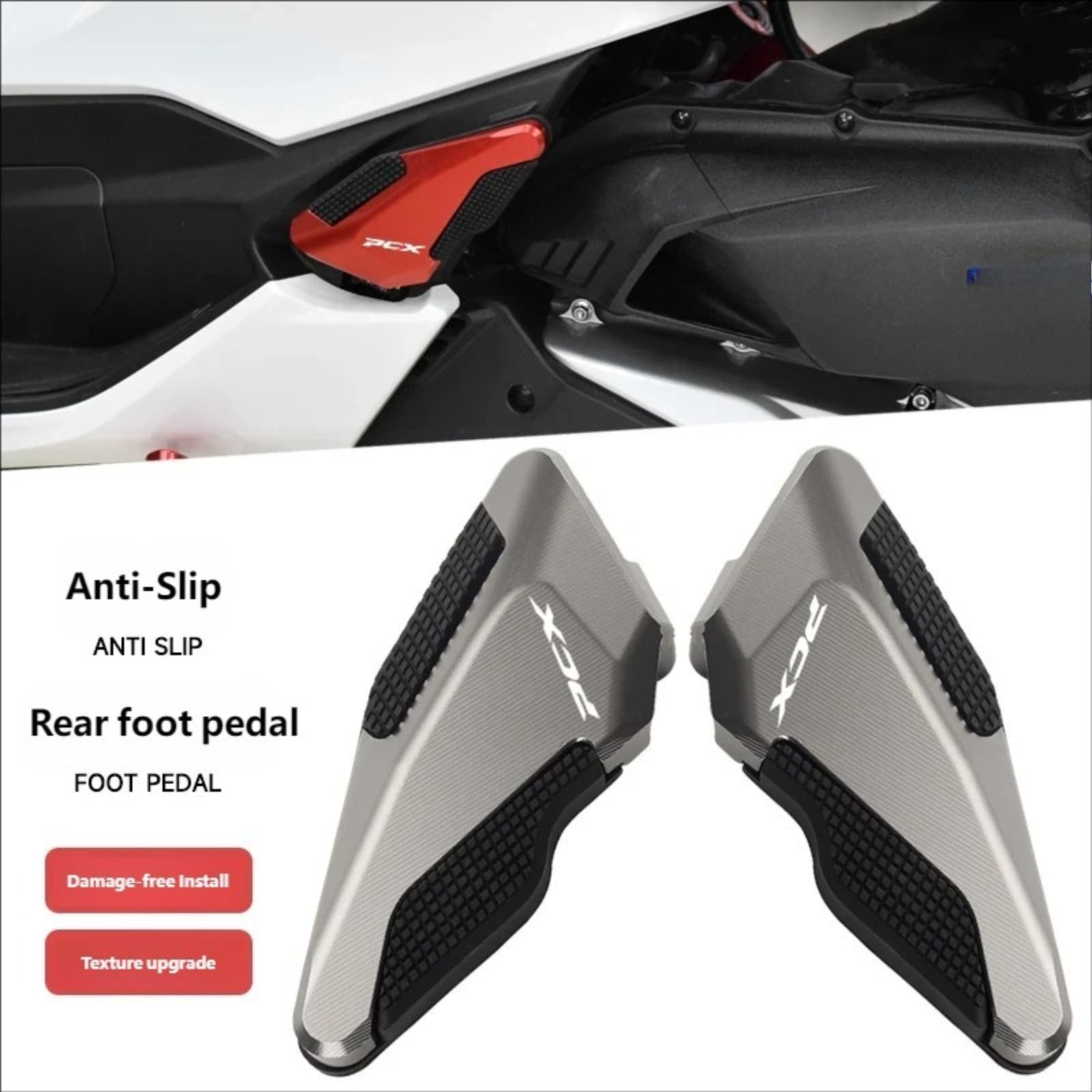 ホンダ PCX125/PCX160 用 2018-2025 リアパッセンジャーフットレスト