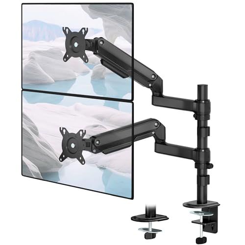 N◆monTEK モニターアーム デュアル 13～32インチ対応 耐荷重2～9kg PCモニターアーム 2画面 ロングポール ディスプレイアーム 上下 左右 多角度調節 快適ワーク デュアルアーム ケーブル収納 オフィス ビジネス 会社 ゲー 23178b71