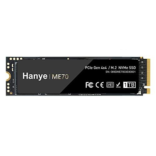 N◆Hanye SSD 1TB 3D TLC NAND PCIe Gen4x4 M.2 NVMe 2280 DRAM R:7200MB/s W:5500MB/s ME70 正規代理店品 国内5年保証