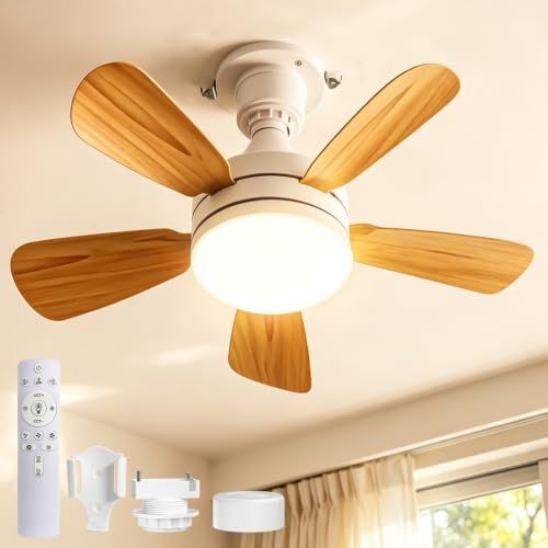 N◆【2026小型・静音・正逆回転】ONRIU シーリングファンライト 扇風機 LED シーリングファン ファン付き照明 28W 3000lm E26 天井ライト 照明器具 無階段調光調色/風量3階段 DCモーター 軽量 リモコン付き 省エネ e4802f15