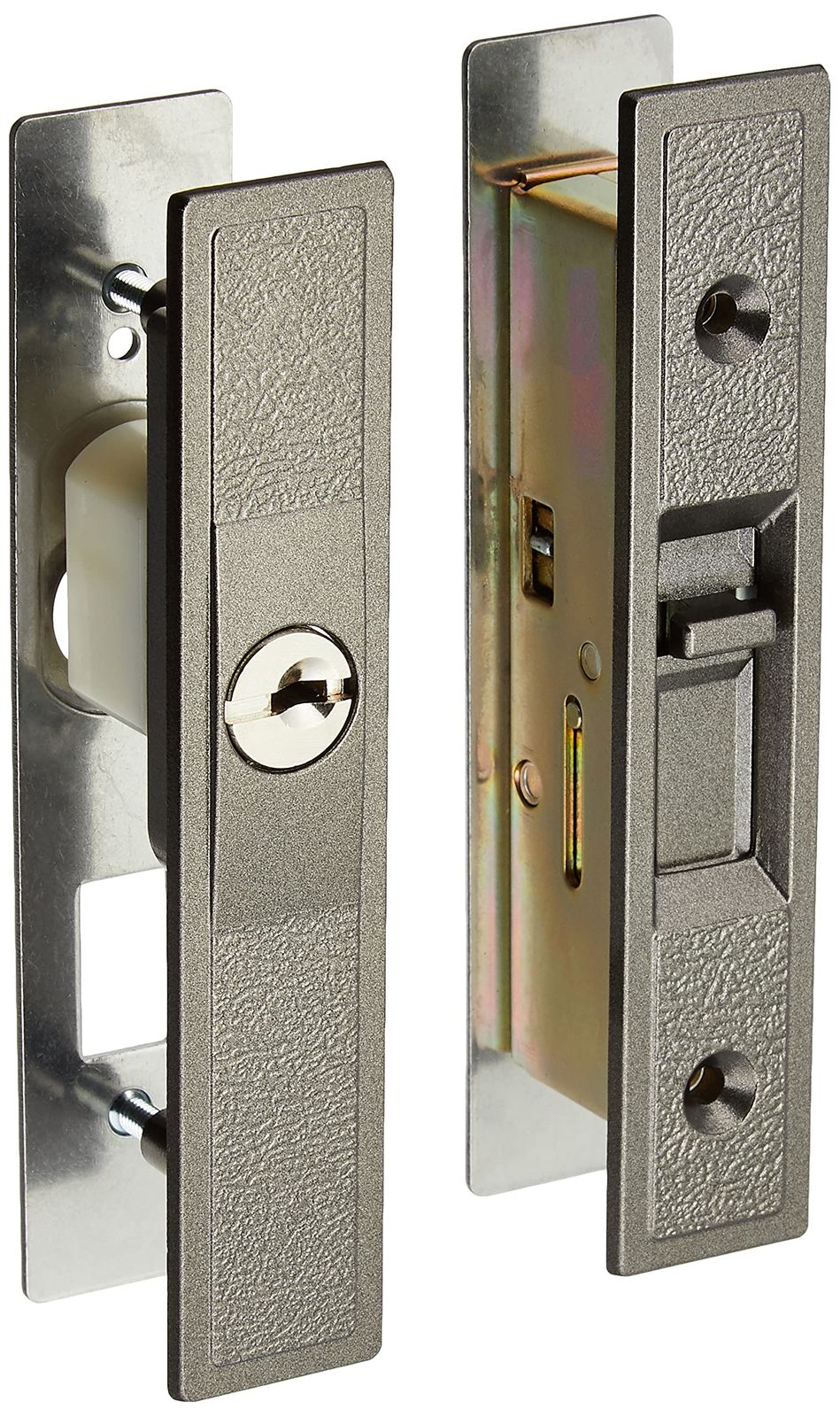 日中製作所 玄関用 取替引違戸錠鍵付 ディンプルシリンダータイプ ブロンズ GA-800D-Bpms 619dce5f