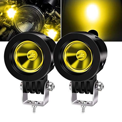 X-STYLE バイク ledフォグランプ 黄色 10W LED作業灯 ワークライト 狭角タイプ 12V/24V兼用 高輝度・防水・防塵・長寿命・耐衝撃 丸型 スポットライト 車外灯 オートバイ/機械/自動車/トラック 汎用 狭角 2個セット c1f7b3a0