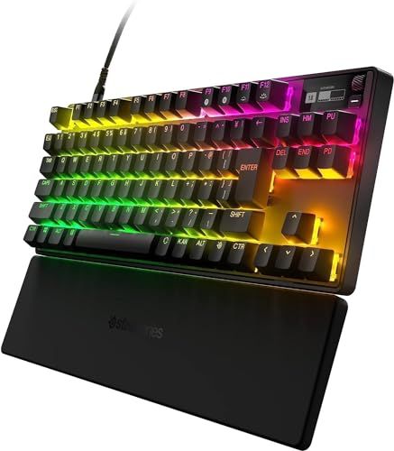 SteelSeries ゲーミングキーボード テンキーレス 有線 日本語配列 OmniPointスイッチ 有機ELディスプレイ搭載 Apex Pro TKL (2023) 64861 ブラック [並行輸入品]yu