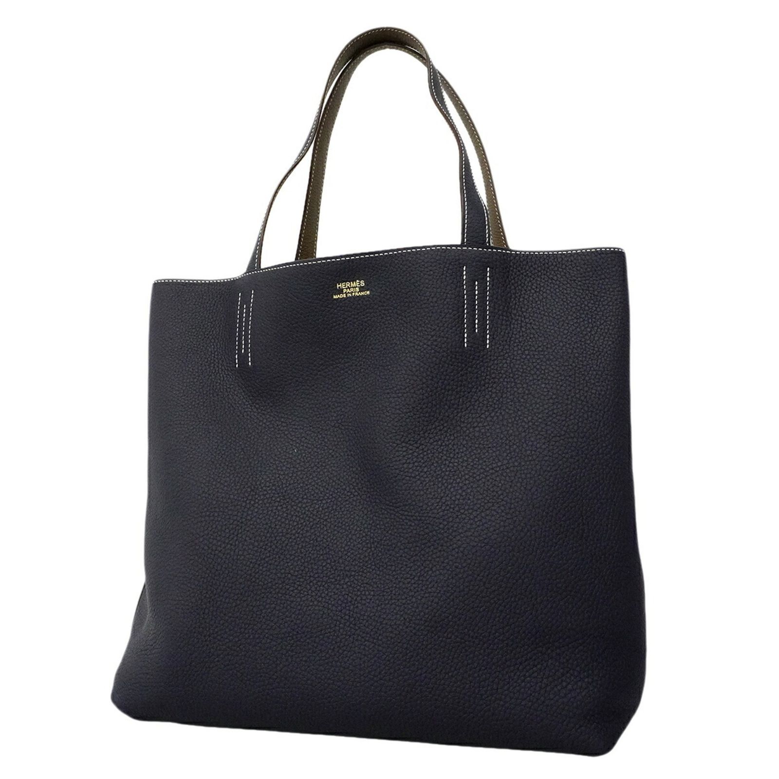 エルメス(Hermes) エルメス トートバッグ ドゥブルセンス トリヨンクレマンス エトゥープ ブルーニュイ Z刻印レディース