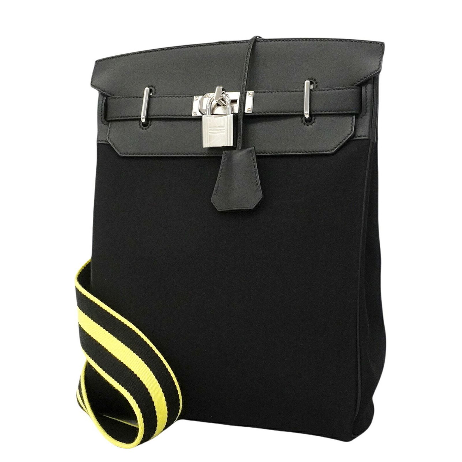 エルメス(Hermes) エルメス ショルダーバッグ アッカドPM トワルオフィシエ スイフト ブラック W刻印メンズ
