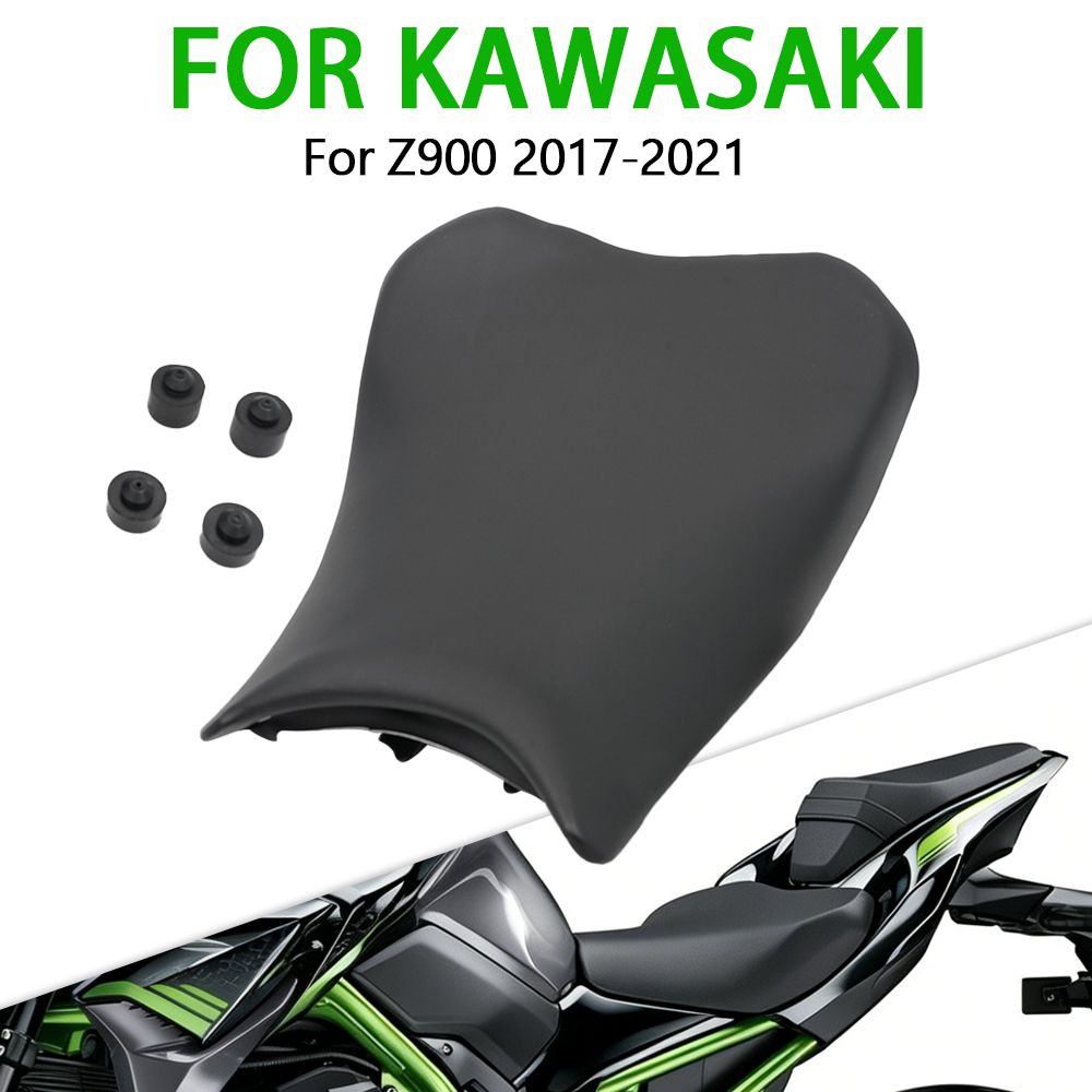 カワサキ Z900 2017-2021 用 ブラックPUレザー フロントシートクッション