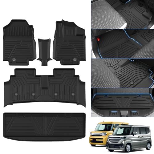 N◆CARVANTA スズキ 新型 スペーシア MK54S MK94S フロアマット スペーシアカスタム トランクマット 3Dフロアマット 車種専用 Spacia/Spacia Custom 2023年11月～現行 3Dフロアマット カーマット カーゴマット 15,917円