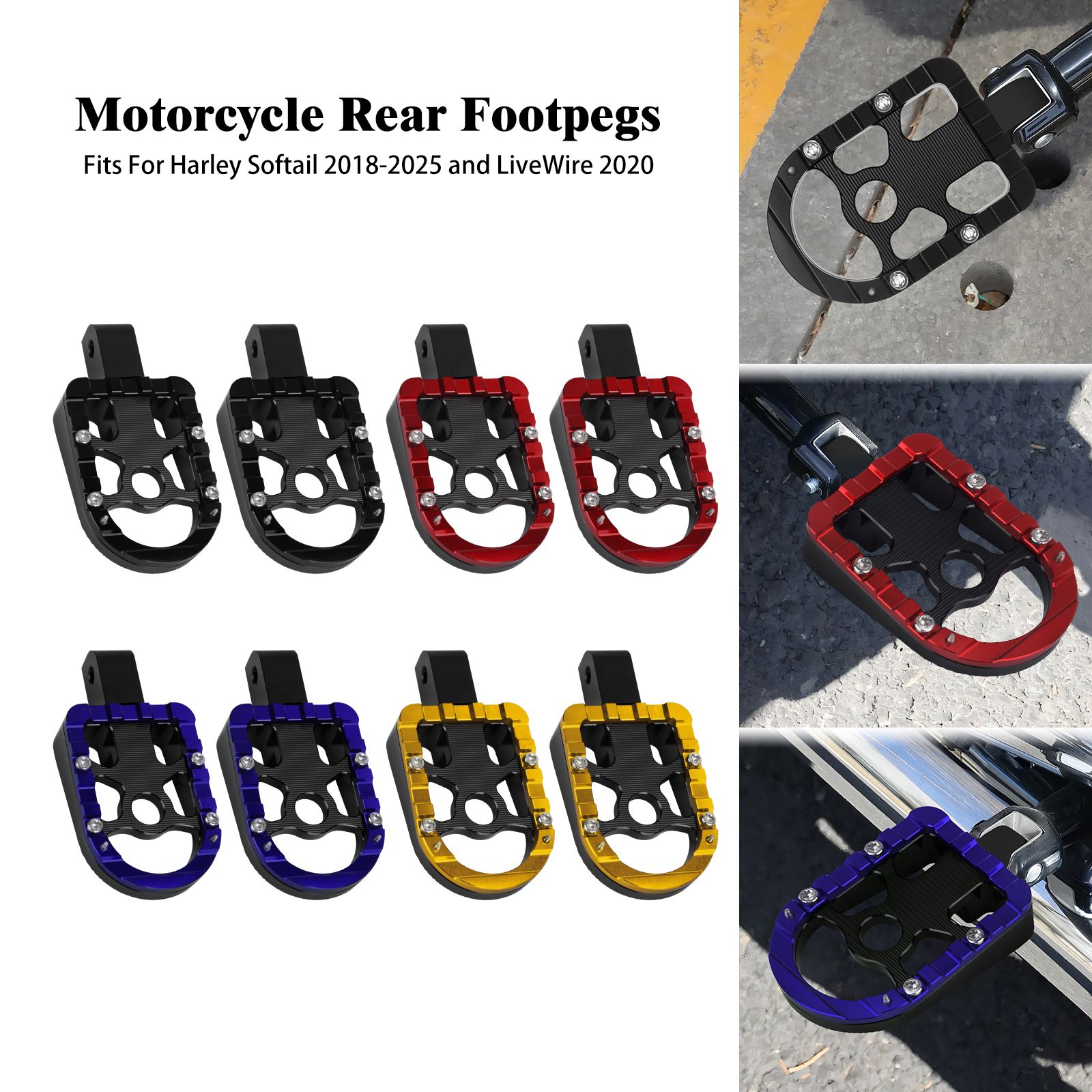 ハーレー ソフテイル 2018-2025用 フットペグ パッセンジャーフットレスト 11,746円