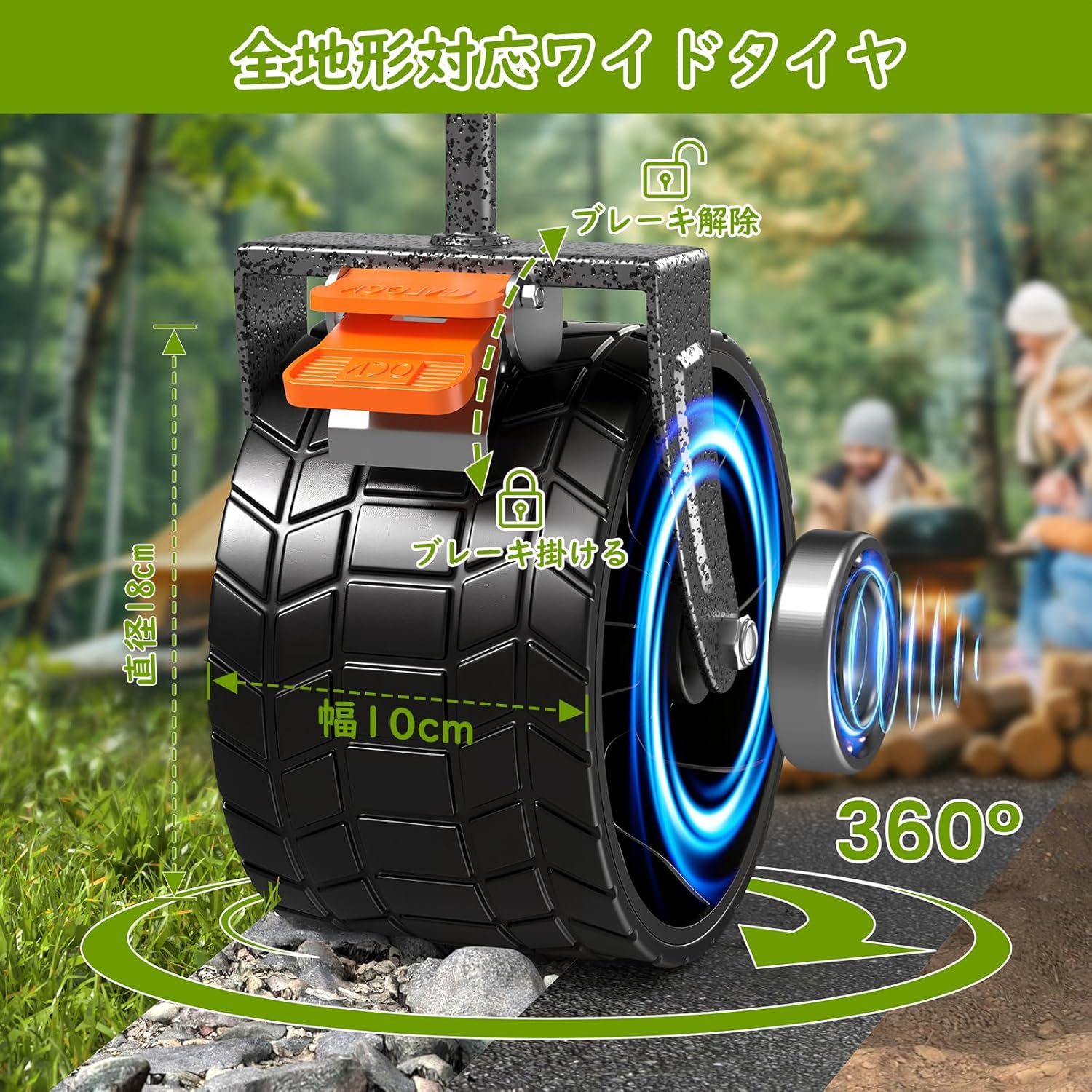 Raynesys キャリーワゴン 特大容量260L 高耐荷重200kg 【長物対応