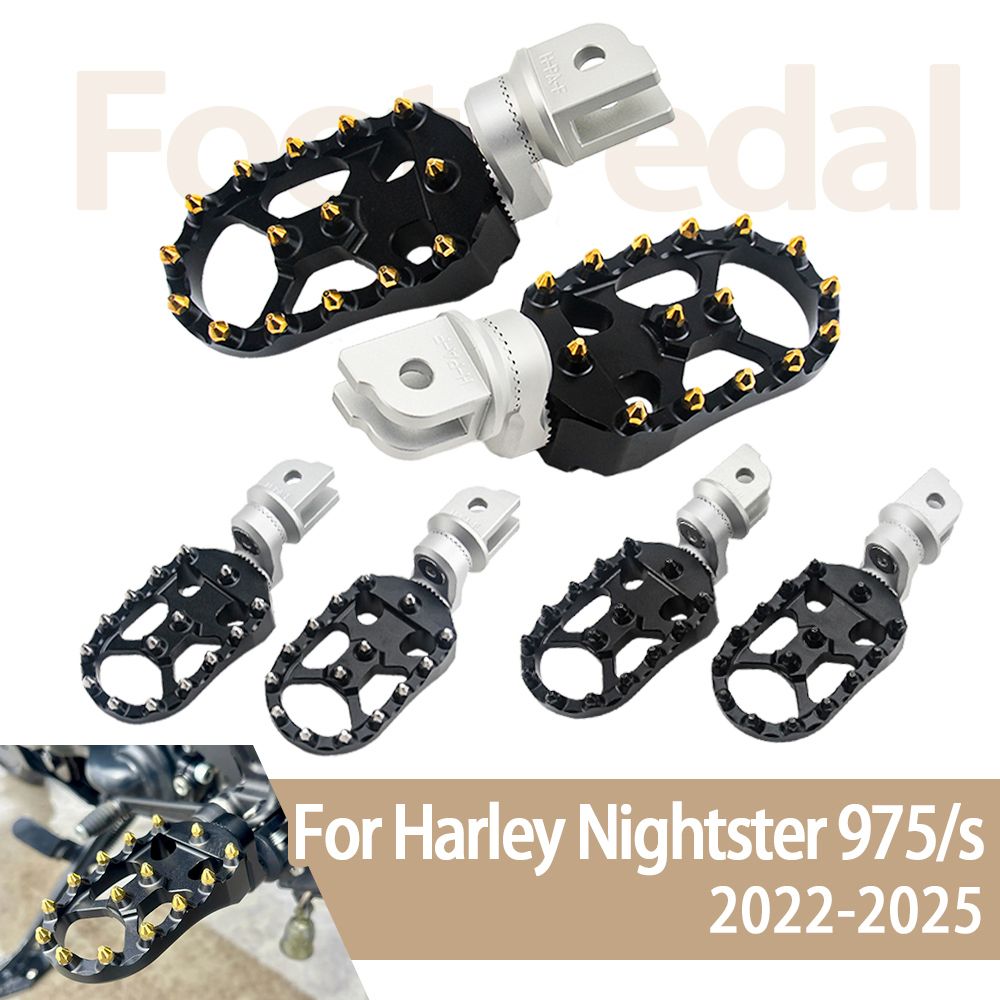 ハーレーナイトスター975/S 2022-2025 用 フットペグレストペダル 360度調整式