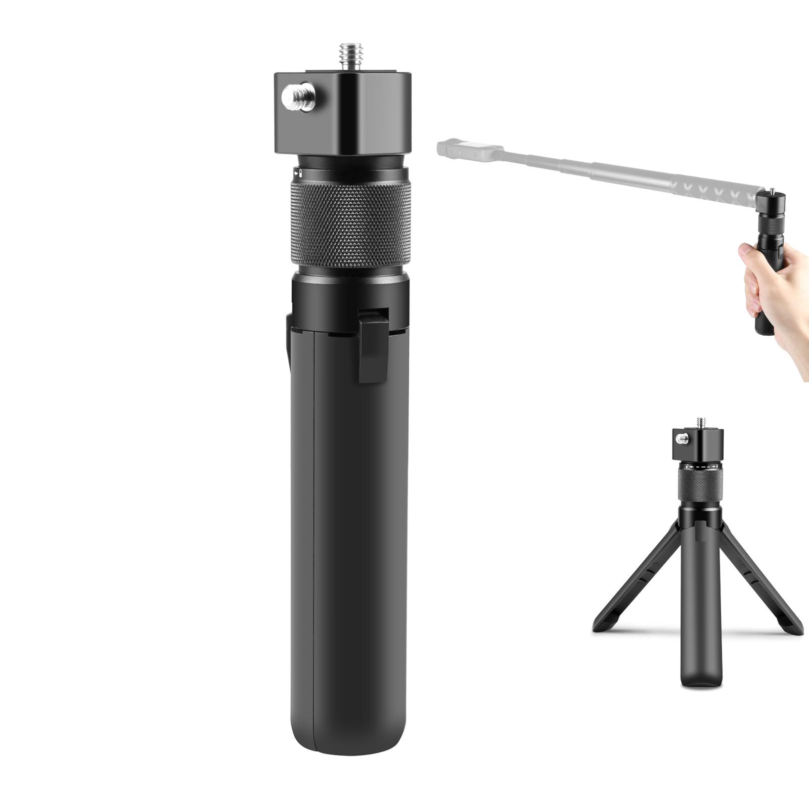 パノラマカメラ回転式ハンドル、PULUZ Insta360 X4/X3/X2/ONE R ONE X