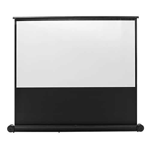 【2個セット】サンワダイレクト プロジェクタースクリーン 100インチ 16:9 自立 パンタグラフ式 床置き 移動ローラー付 100-PRS015yu
