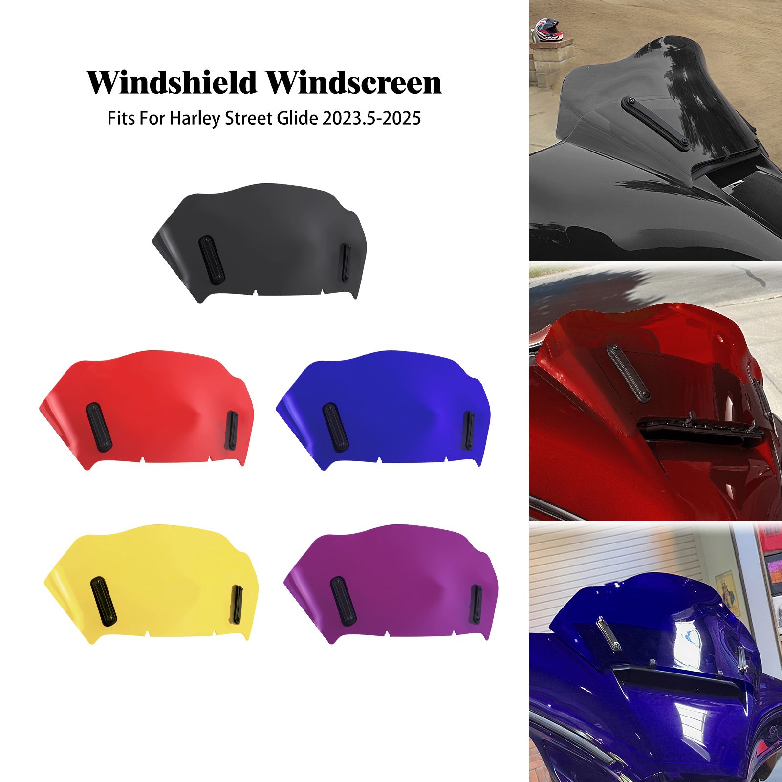 ハーレーツーリング CVO ストリートグライド FLHRXSE 2023-2025 用 フロントガラスウインドディフレクター