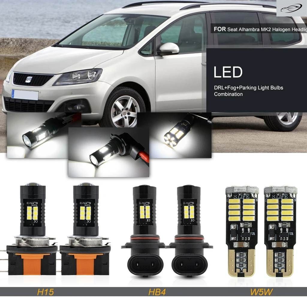 SEAT ALHAMBRA MK2 7N 710 711 MPV ハロゲン ヘッドライト 2010-2020 CANBUS ホワイト LED バンパー ドライビング DRL フォグ パーキング 7,110円