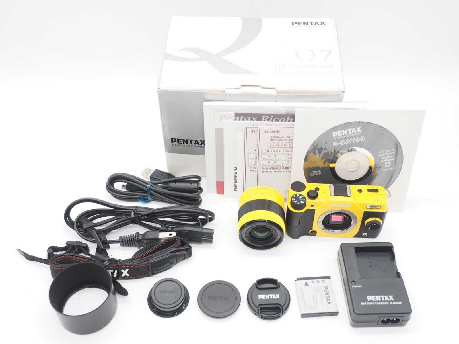 ペンタックス Pentax Q7 Yellow 12.4MP Camera 02 Lens 1066 Shots 元