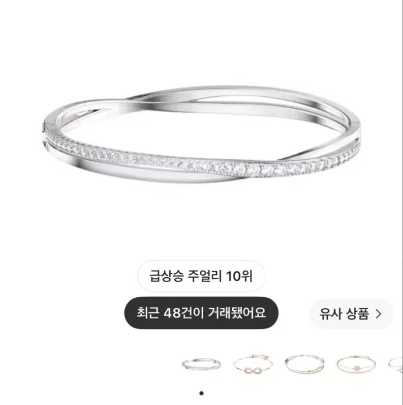 スワロフスキー ハイパーボラ BANG 白 ロジウムメッキ ブレスレット 17,087円