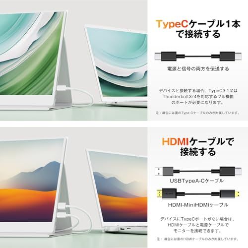 Newsoul モバイルモニター 白 モバイルディスプレイ ホワイト