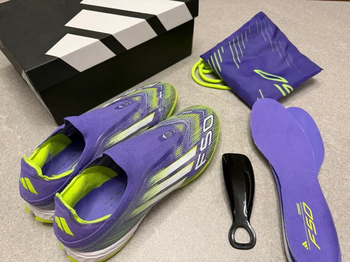 アディダス サッカーシューズ F50 プロ LL TF 270 ほぼ新品 フルセット