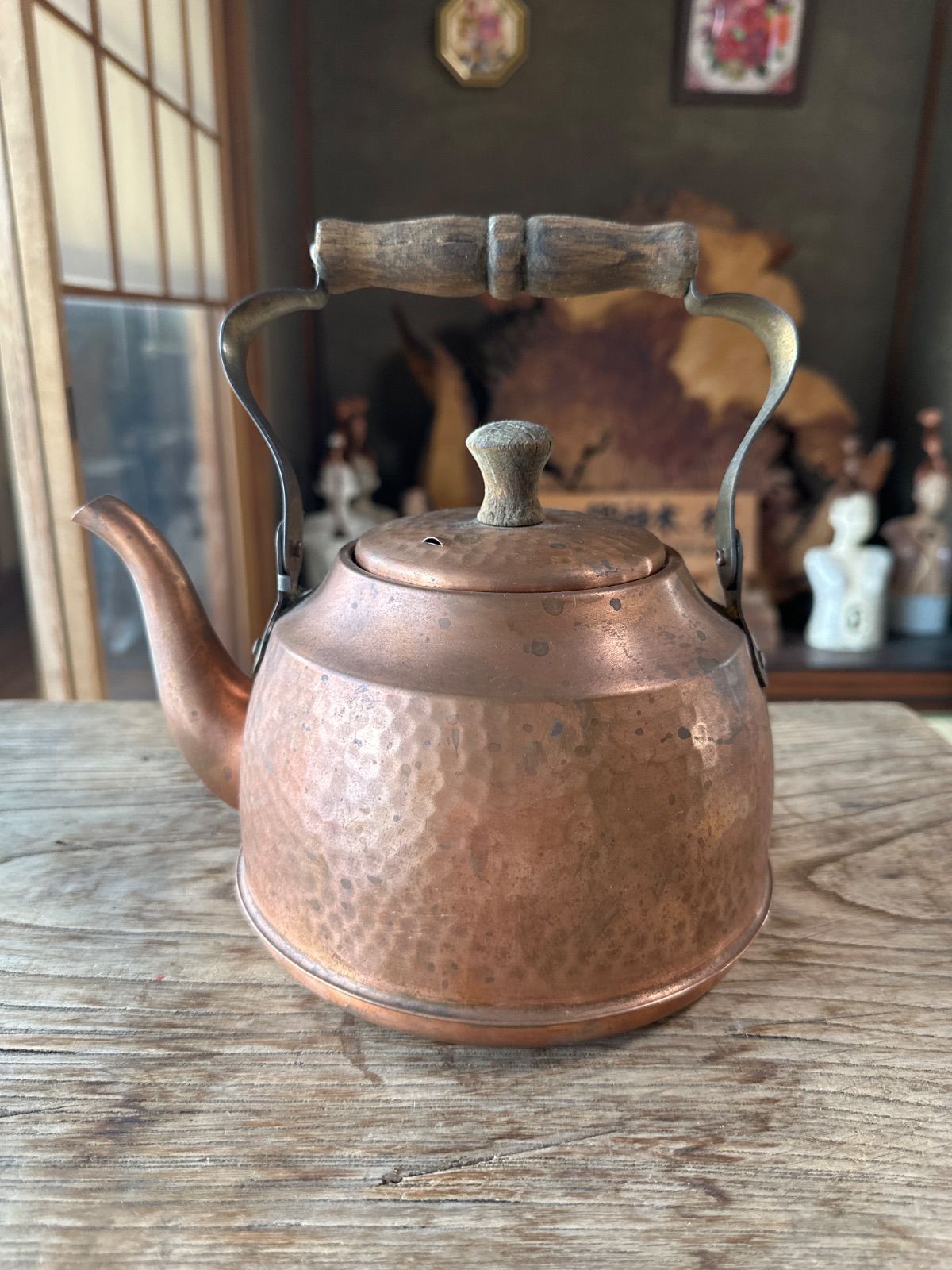 銅製ケトル 純銅 やかん 高さ22cm - メルカリ