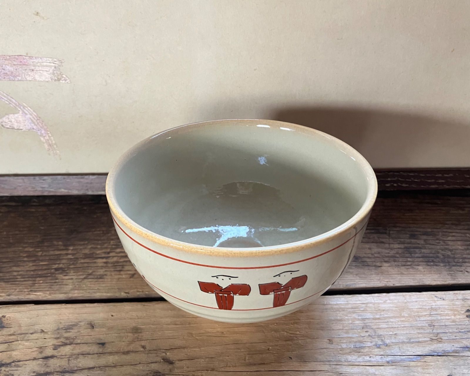 赤膚焼 大塩昭山 銘有 奈良絵 抹茶碗 紙箱付/茶道具 - メルカリ