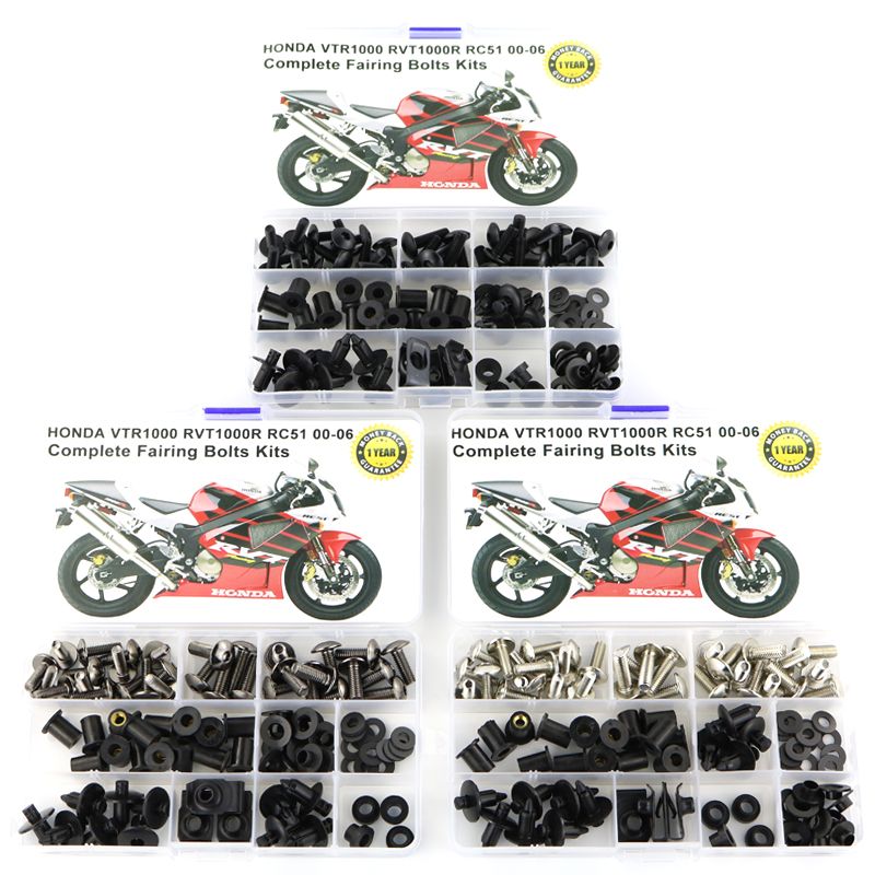 ホンダ VTR1000/RVT1000R/RC51 2000-2006 用 フェアリングボルトキット
