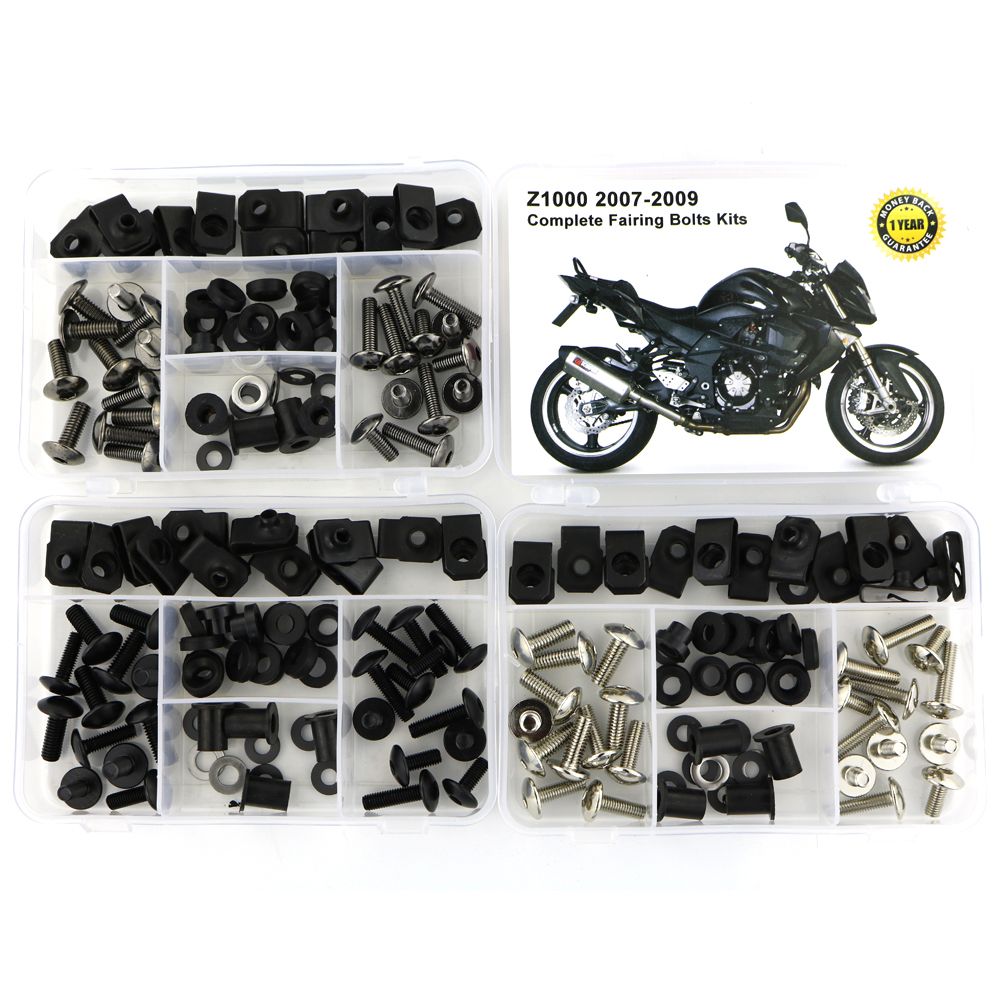 カワサキ Z1000 用 フェアリングボルトキット 2007-2009 スチール製