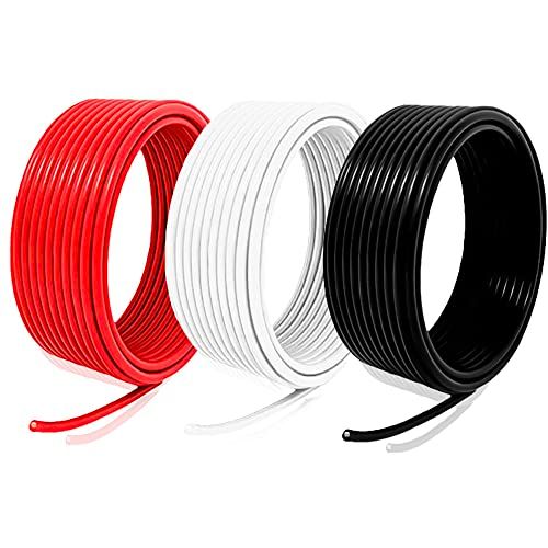 N◆KIV 電線 3.5sq 赤 白 黒 セット 各色20m 絶縁キャップ付き 【1m?30mから選択可】 切り売り 600Vケーブル 電気機器用ビニル絶縁電線 バッテリー常時電源 三相