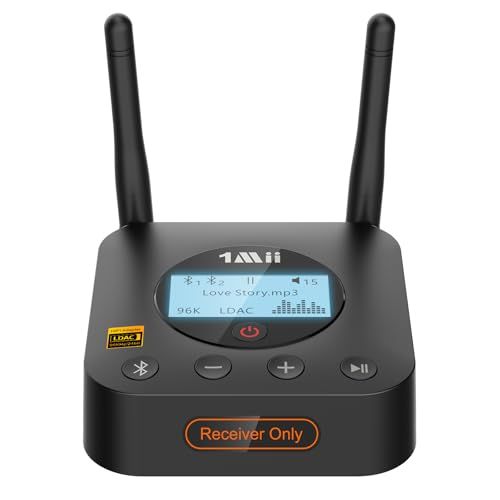 N◆1Mii B06Pro+ Bluetooth 5.3 レシーバー LDAC Hi-Res認証 ブルートゥース受信機 オーディオマニアレベルDAC搭載 aptX HD/LL低遅延/SBC/AAC Hi-Fi 光デジタル/同軸/3.5mm A c8bbb77f