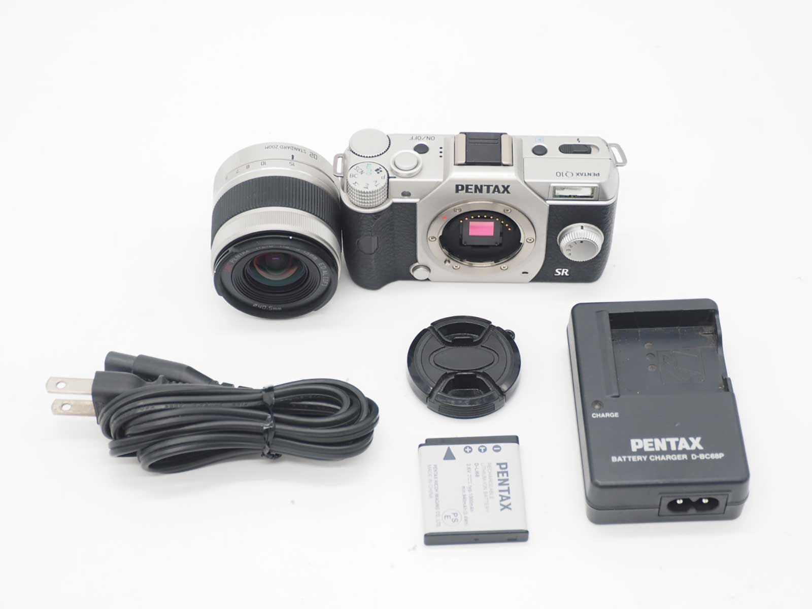 ペンタックス Pentax Q10 Silver 12.4MP Digital Camera 02 Lens 1338