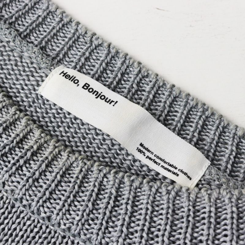 2024SS アパルトモン L'Appartement GENTLEMAN KNIT□ブルーグレー