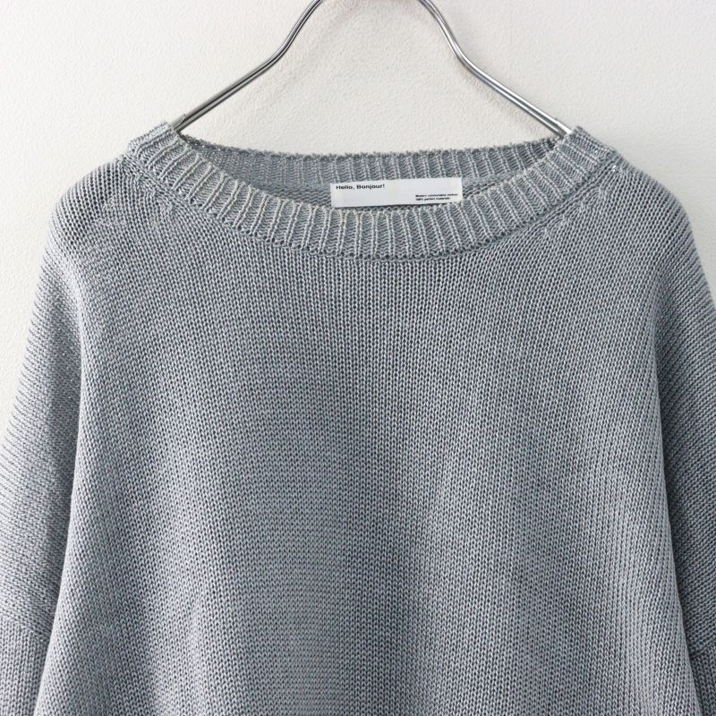 2024SS アパルトモン L'Appartement GENTLEMAN KNIT□ブルーグレー