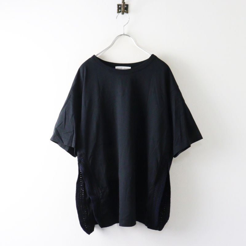 2023SS ビアズリー BEARDSLEY かぎ針サイドスリットTシャツ F
