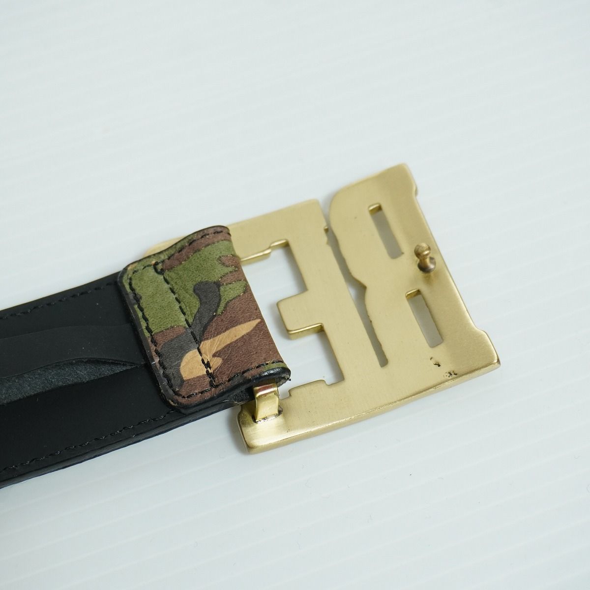 定番 BLACK EYE PATCH ブラックアイパッチ CAMOUFLAGE LEATHER LETTERS