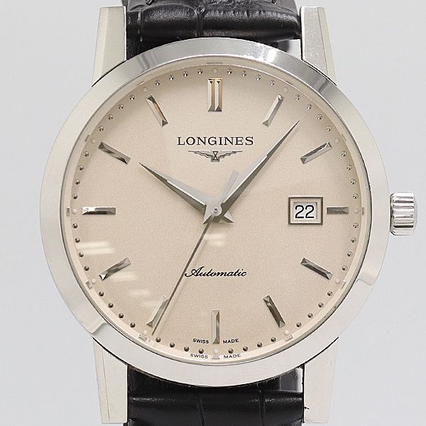 良品 稼働 箱/保付 ロンジン L4.825.4 1832コレクション AT/自動巻 デイト アイボリー文字盤 メンズ腕時計 0243210 7GTT KZK ABC27220 81,400円