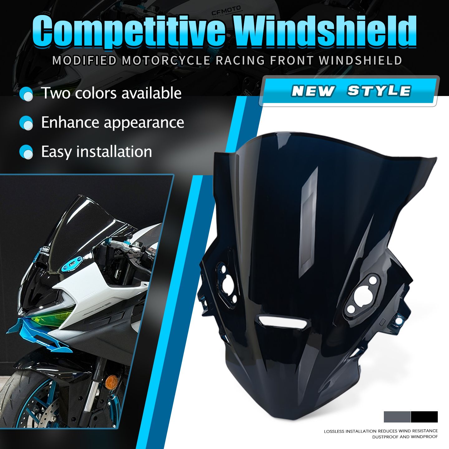 675SR 用 フロントガラス ウインドディフレクターシールド プロテクター