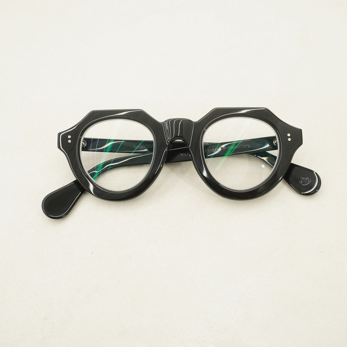 定番 美品 guepard ギュパール gp-2023SS-Noirボストン フレーム メガネ サングラス アイウェア4653Q♪ 定番 美品 guepard ギュパール gp-2023SS-Noir ボストン フレーム