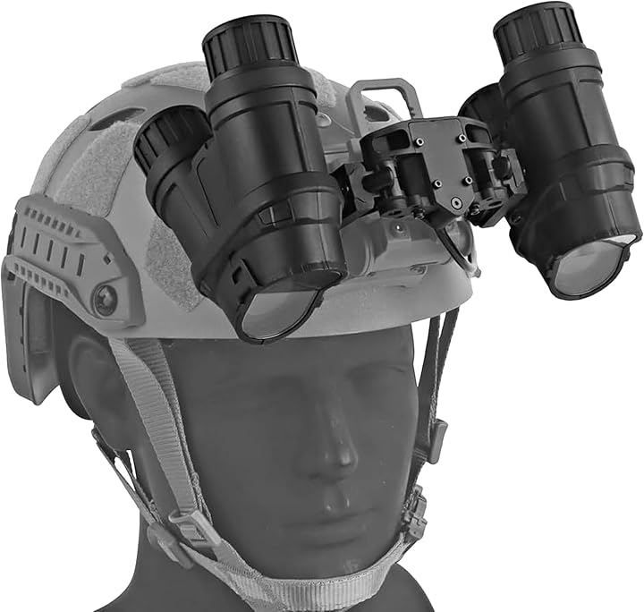 T.D.Well ダミー ナイトビジョン ゴーグル GPNVG-18 フレキシブルモデル バッテリーボックス＆ケーブル付き 四眼ナイトビジョン 暗視ゴーグル リアルレプリカ (ブラック, 約12x22x9cm)