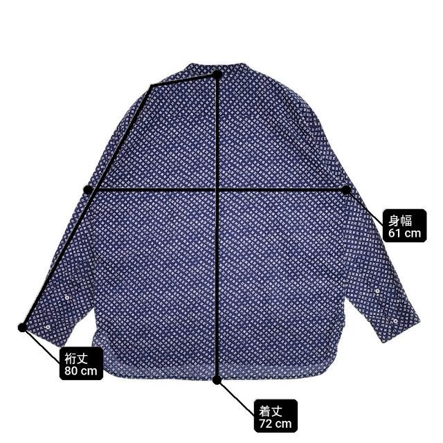 ARMEN CAMBRIC SMALL FLOWER PRINT コットン インド製 バンドカラー