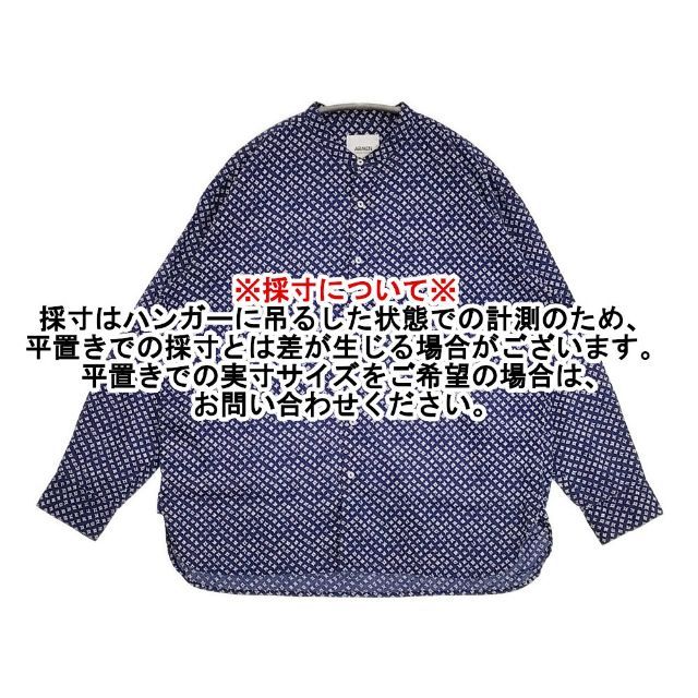 ARMEN CAMBRIC SMALL FLOWER PRINT コットン インド製 バンドカラー